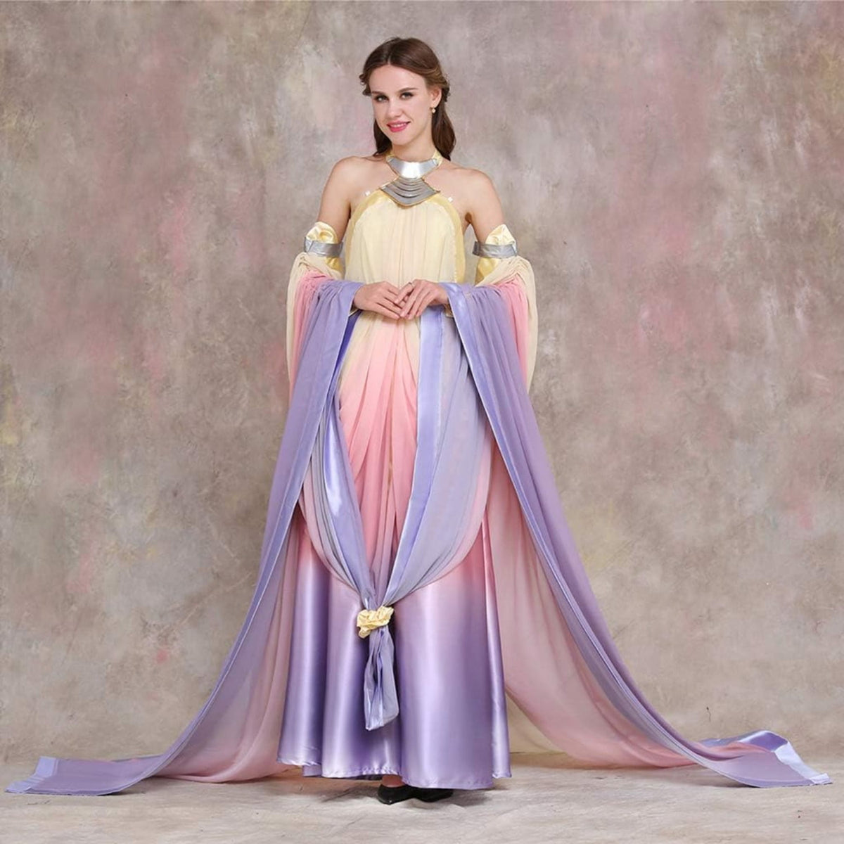 thumbnail image 4 of Women's Ombre Off-Shoulder Floor-Length Gown, 4 of 7
