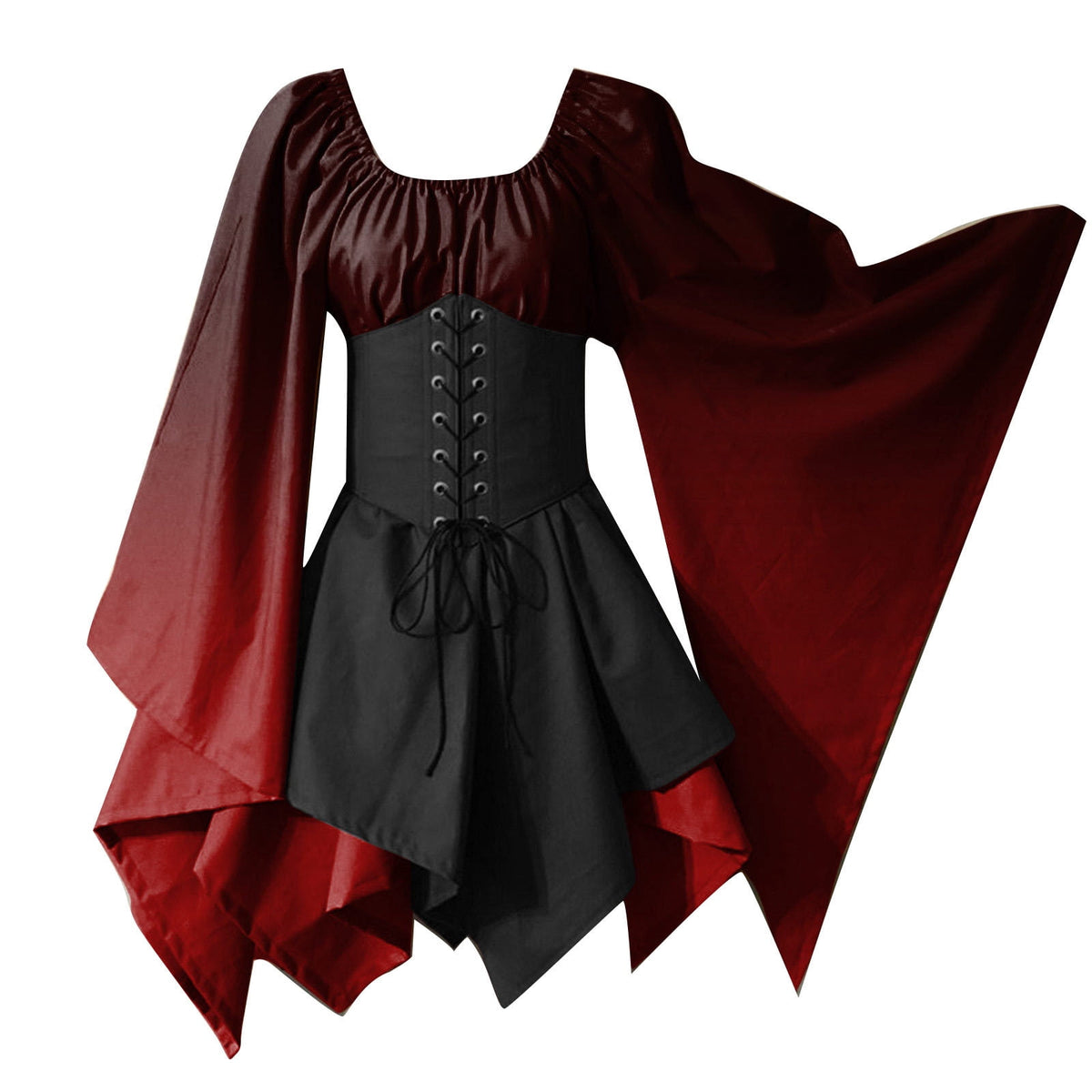 thumbnail image 1 of 1950s Dresses for Women Vintage Goth Swing Cocktail Dress Chiffon Shawl Red S, 1 of 3