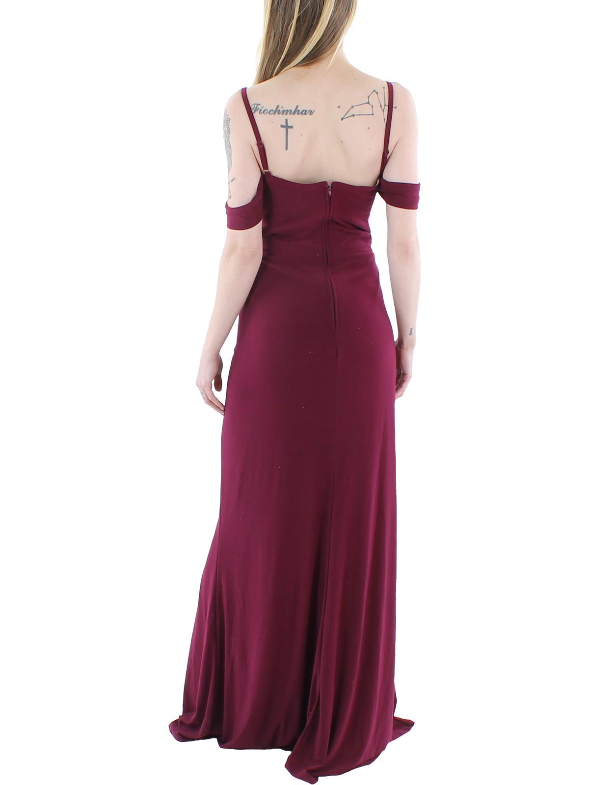 thumbnail image 2 of City Studios Womens Plus Off-The-Shoulder V-Neck Evening Dress, 2 of 2