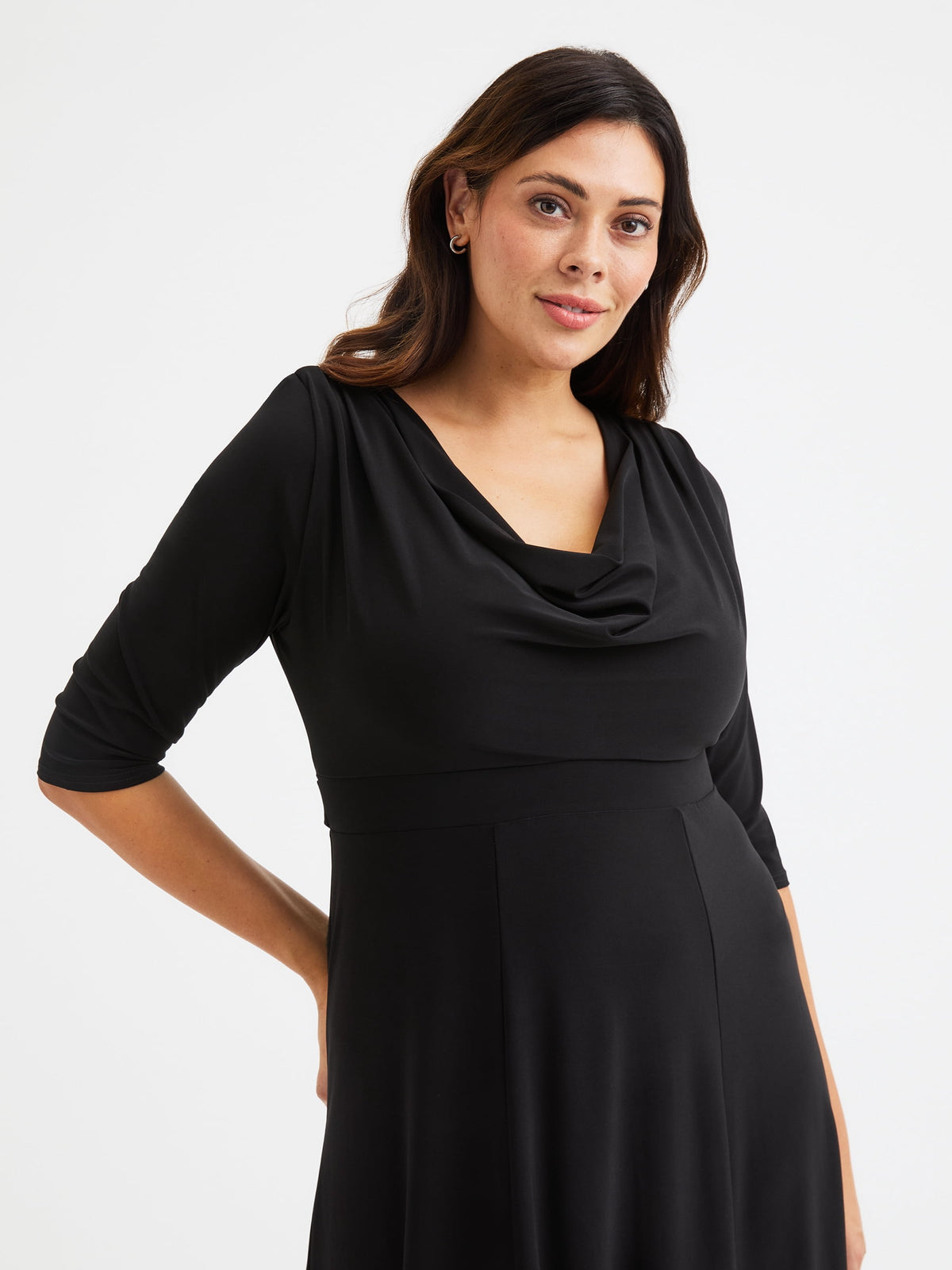 thumbnail image 4 of Scarlett & Jo Cowl Neck '1940s' Dress - Black, 8, 4 of 4