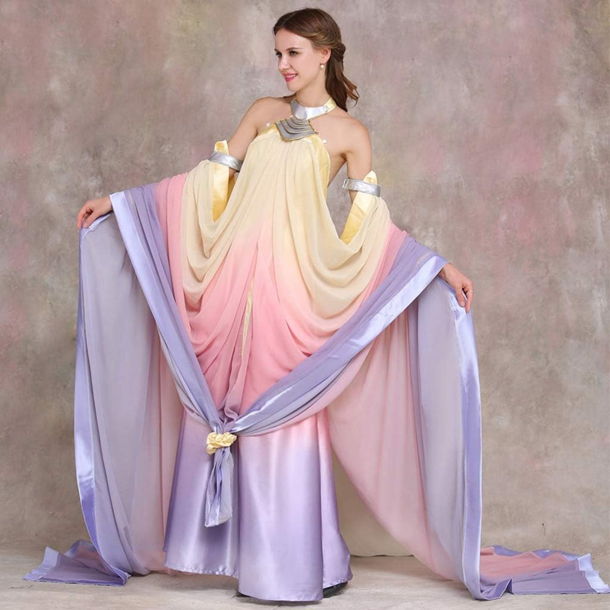 thumbnail image 3 of Women's Ombre Off-Shoulder Floor-Length Gown, 3 of 7