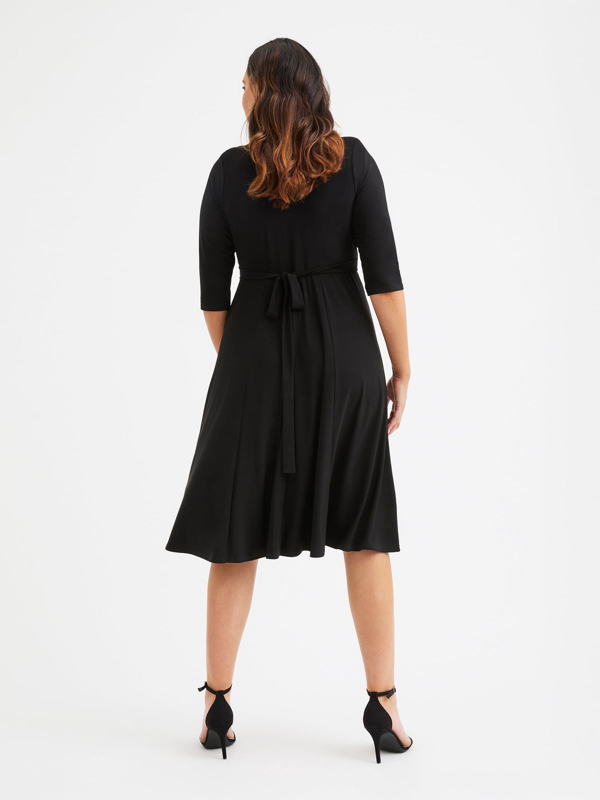 thumbnail image 2 of Scarlett & Jo Cowl Neck '1940s' Dress - Black, 8, 2 of 4