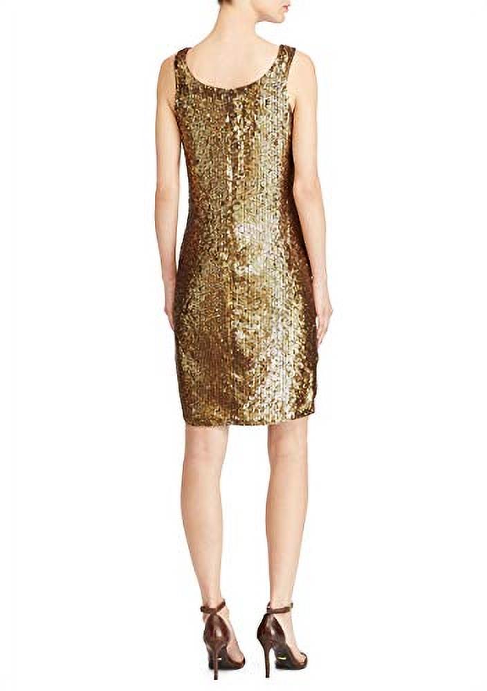thumbnail image 2 of Ralph Lauren Lauren Sequined Shift Dress, Copper (6), 2 of 2