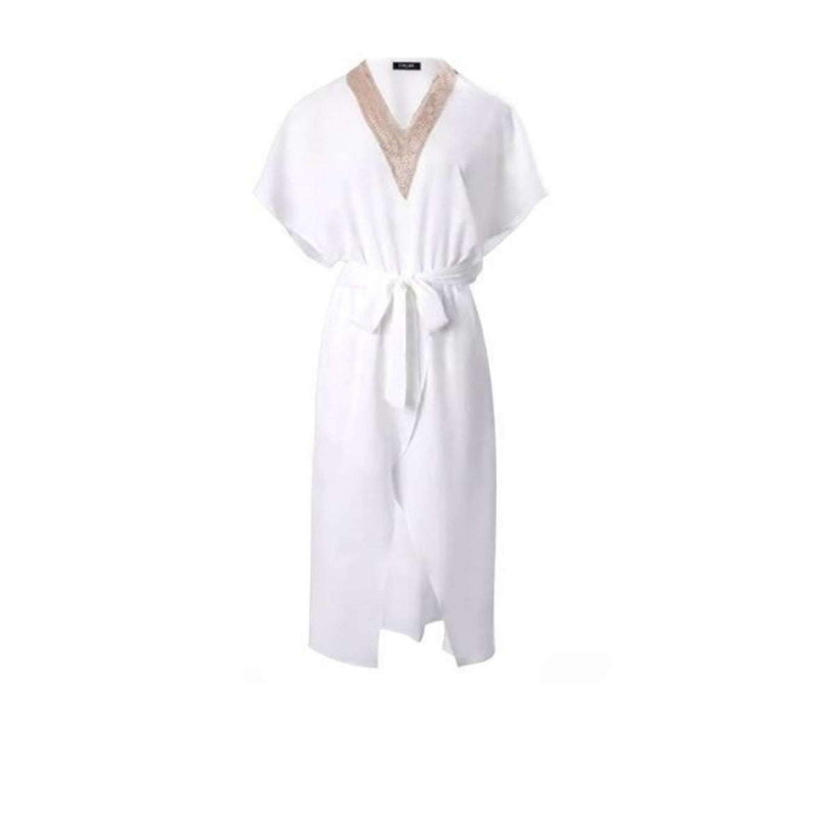 thumbnail image 1 of Abbraccia Summer V-Neck Lace Dress, Split Hem, relaxed European stylish, Women’s Clothing, 1 of 6