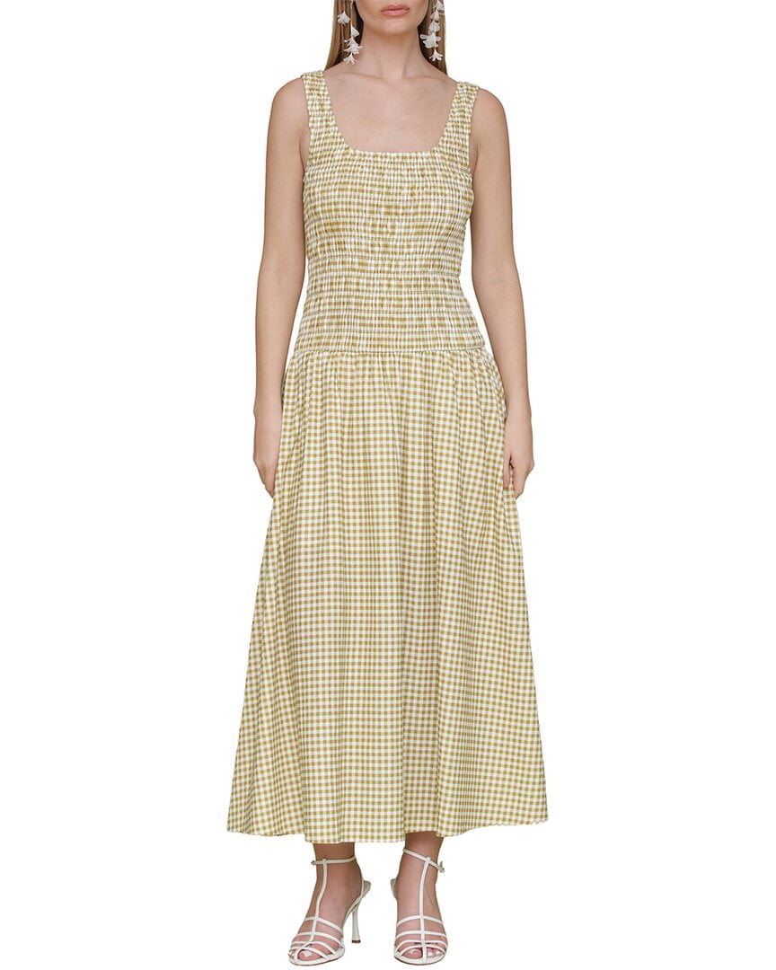 thumbnail image 1 of Avec Les Filles womens Drop Waist Smocked Bodice Linen-Blend Dress, s, 1 of 4