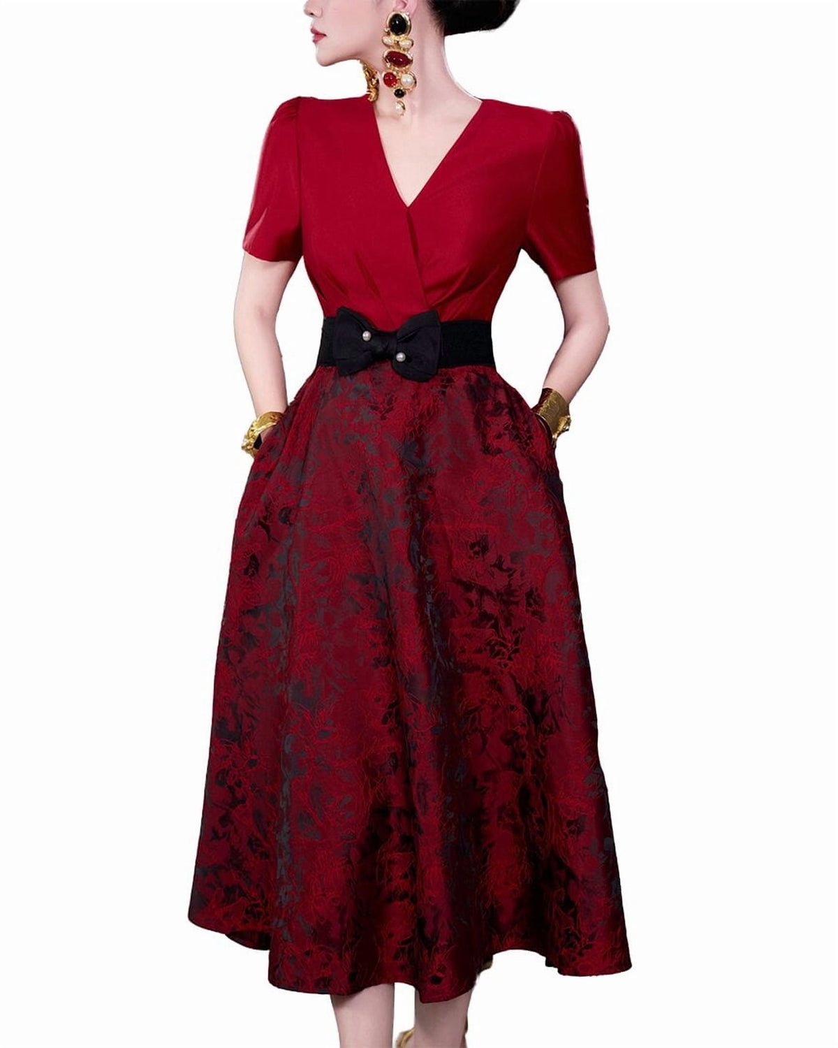 thumbnail image 1 of BRC By BURRYCO womens Embellished Midi Dress, 6, 1 of 3