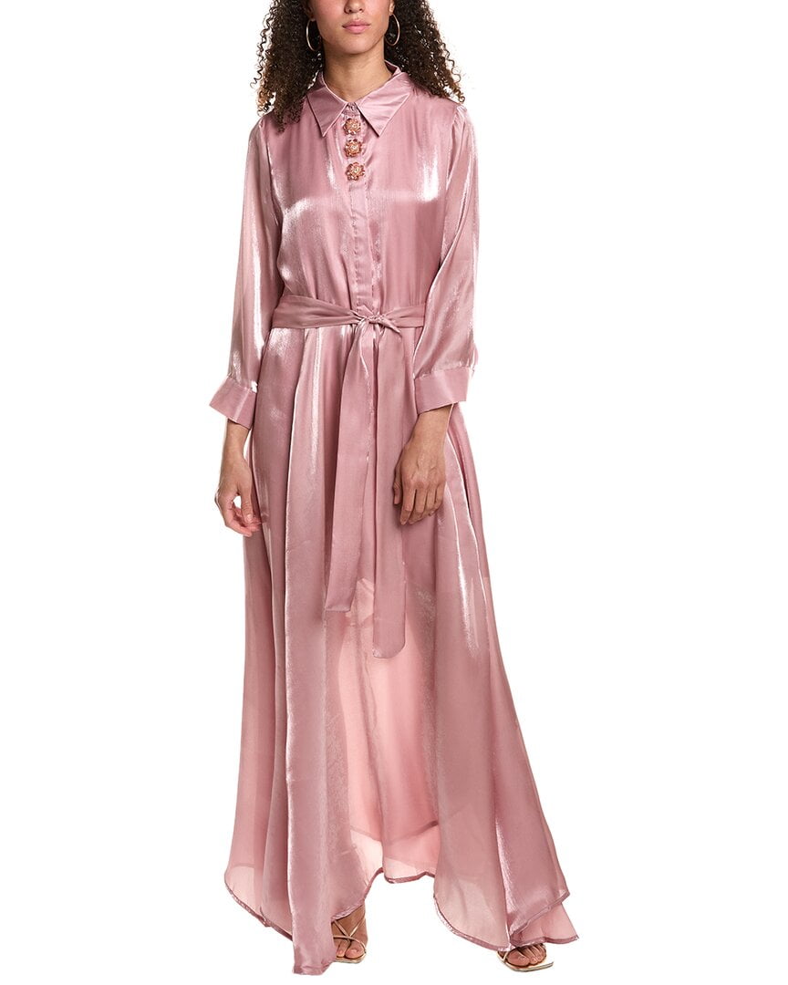 thumbnail image 1 of Beulah womens Maxi Shirtdress, s, Pink, 1 of 3