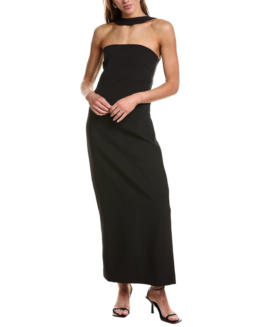 thumbnail image 1 of Endless Rose womens Neck Detail Fitted Maxi Dress, l, Black, 1 of 3