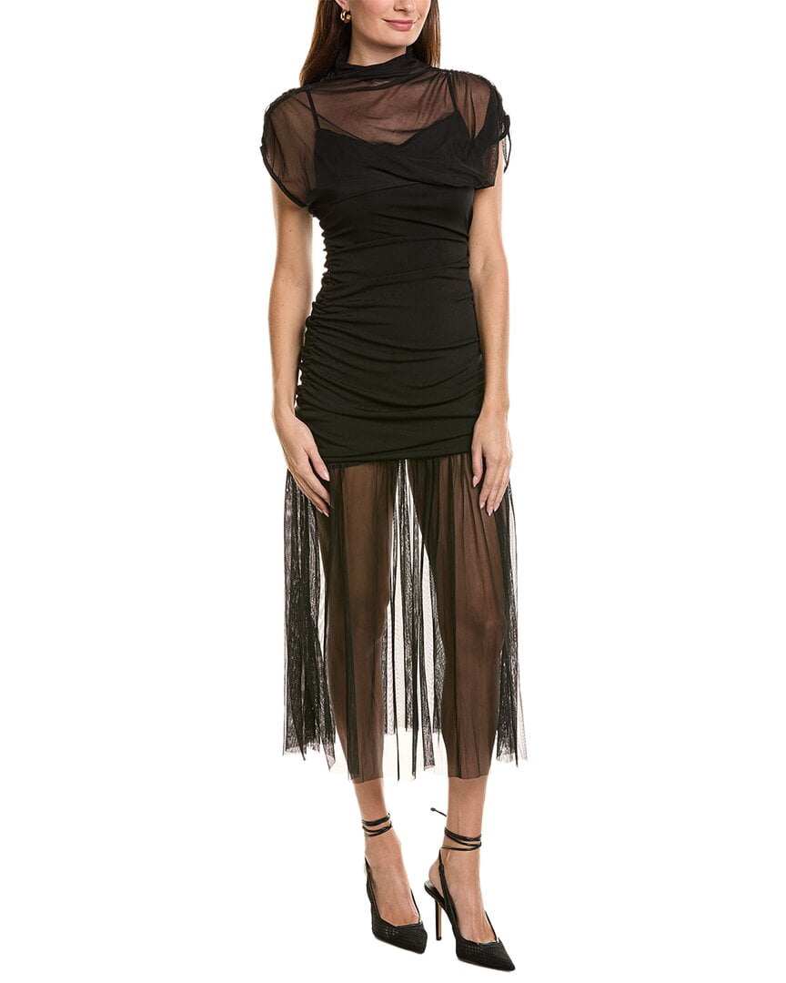 thumbnail image 1 of IPPONELLI womens Solid Midi Dress, s, Black, 1 of 3