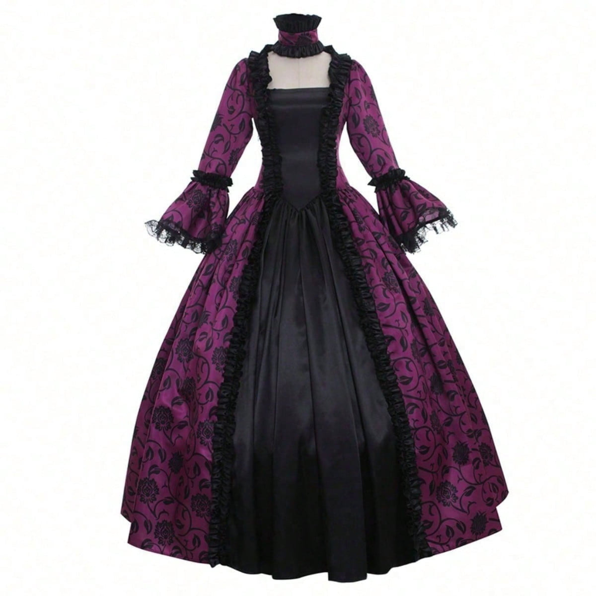 thumbnail image 1 of Medieval Gothic Victorian Palace Dress Elegant Vintage Renaissance Lolita Bell Sleeve Gown For Women Purple Dress, 1 of 6