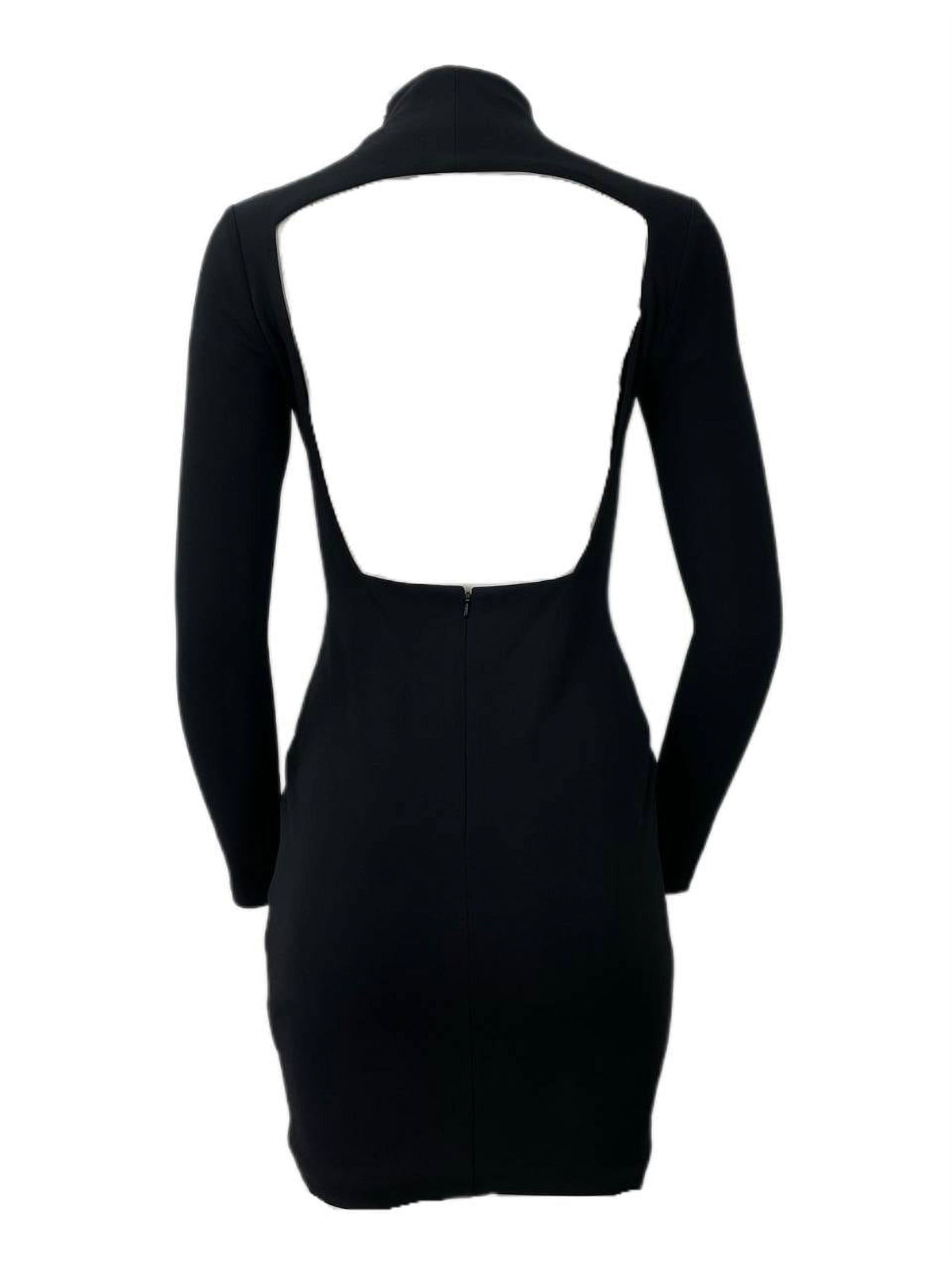 thumbnail image 3 of SOLACE London Pavon Mini Open Back Dress, Black, 4, 3 of 3